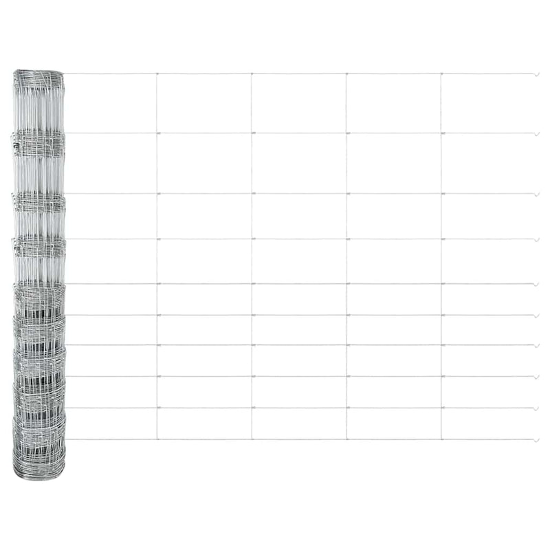 vidaXL Kerítés oszlopokkal Ezüst 1.2 x 25 m Acél