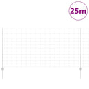 vidaXL Kerítés oszlopokkal Ezüst 1.2 x 25 m Acél