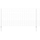 vidaXL Kerítés oszlopokkal Ezüst 1.2 x 25 m Acél