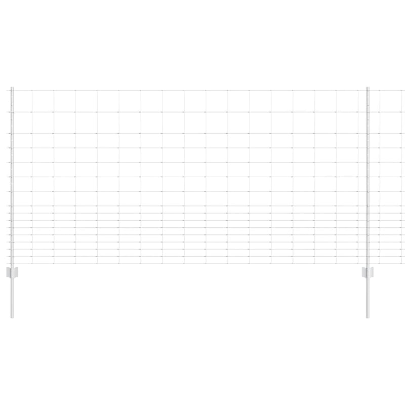 vidaXL Kerítés oszlopokkal Ezüst 1.2 x 25 m Acél