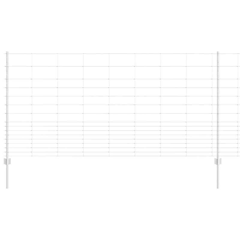 vidaXL Kerítés oszlopokkal Ezüst 1.2 x 25 m Acél