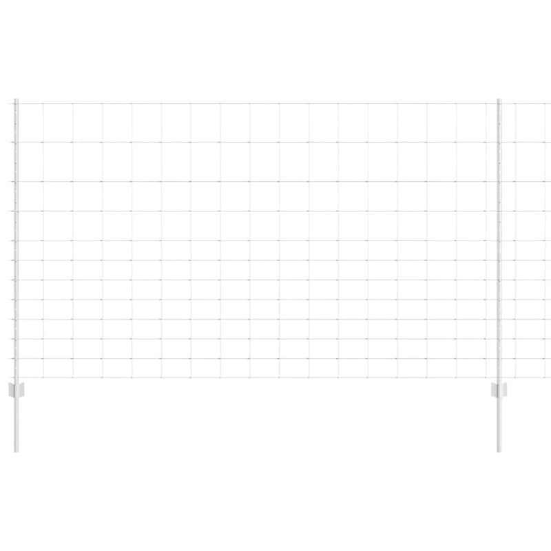 vidaXL Kerítés oszlopokkal Ezüst 1.4 x 25 m Acél