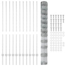 vidaXL Kerítés oszlopokkal Ezüst 1.4 x 25 m Acél