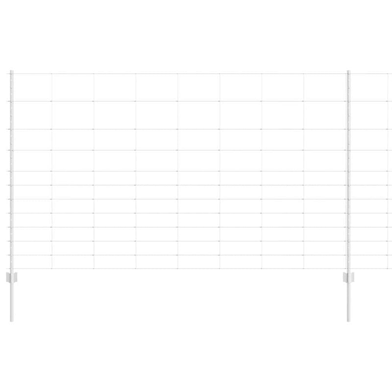 vidaXL Kerítés oszlopokkal Ezüst 1.4 x 25 m Acél