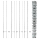 vidaXL Kerítés oszlopokkal Ezüst 1.4 x 25 m Acél