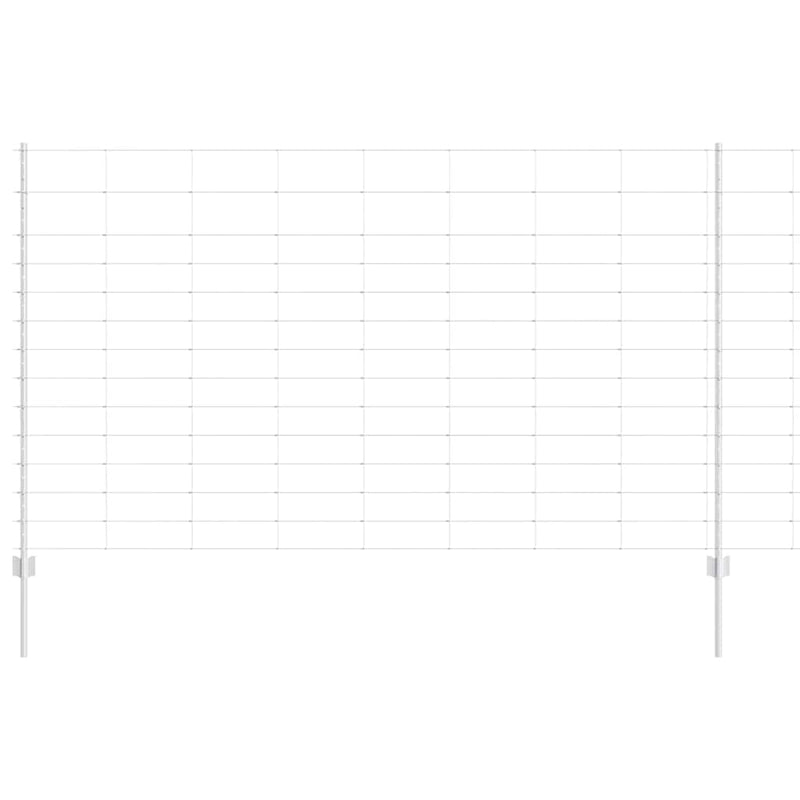 vidaXL Kerítés oszlopokkal Ezüst 1.4 x 25 m Acél