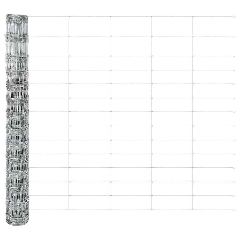 vidaXL Kerítés oszlopokkal Ezüst 1.4 x 25 m Acél