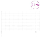 vidaXL Kerítés oszlopokkal Ezüst 1.4 x 25 m Acél