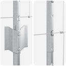 vidaXL Kerítés oszlopokkal Ezüst 1.5 x 25 m Acél