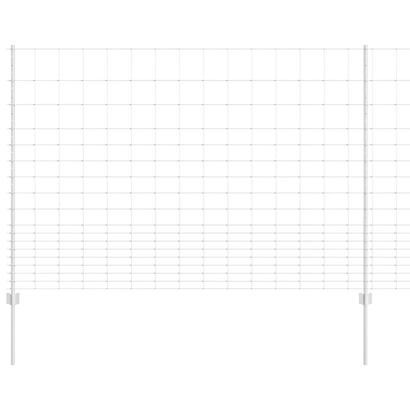 vidaXL Kerítés oszlopokkal Ezüst 1.5 x 25 m Acél