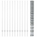 vidaXL Kerítés oszlopokkal Ezüst 1.5 x 25 m Acél