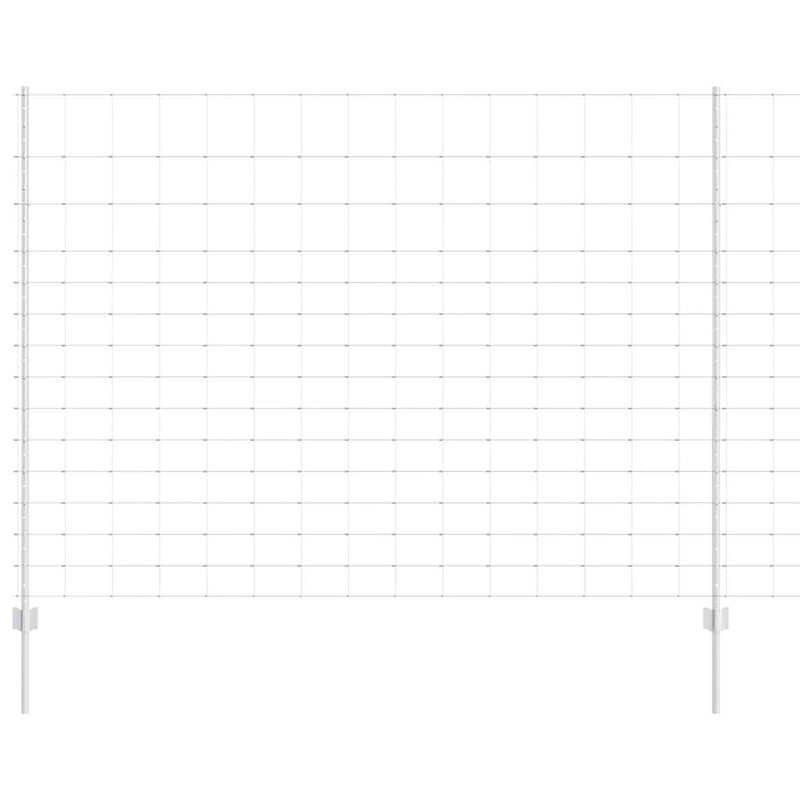 vidaXL Kerítés oszlopokkal Ezüst 1.6 x 25 m Acél