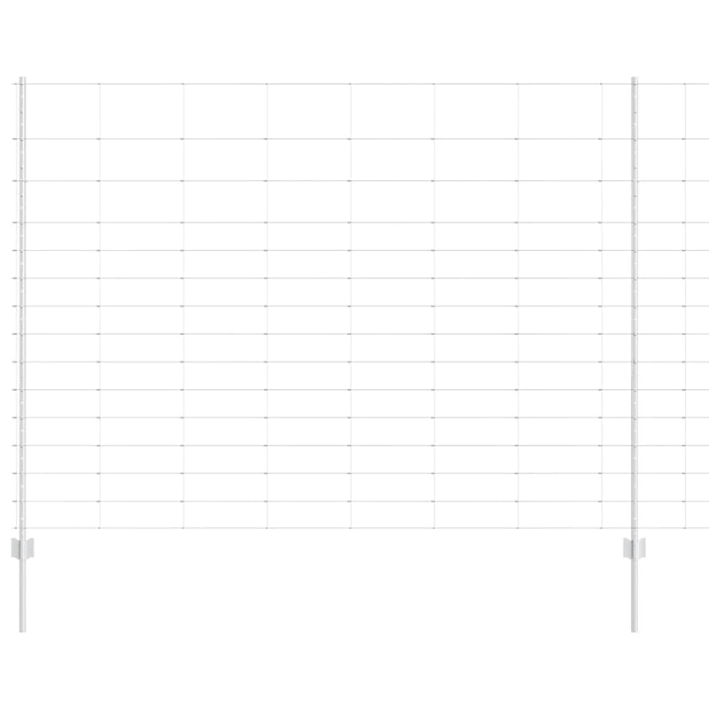 vidaXL Kerítés oszlopokkal Ezüst 1.6 x 25 m Acél