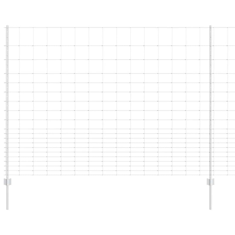 vidaXL Kerítés oszlopokkal Ezüst 1.6 x 25 m Acél