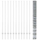 vidaXL Kerítés oszlopokkal Ezüst 1.6 x 25 m Acél