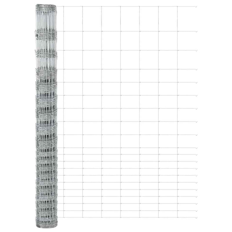 vidaXL Kerítés oszlopokkal Ezüst 1.6 x 25 m Acél