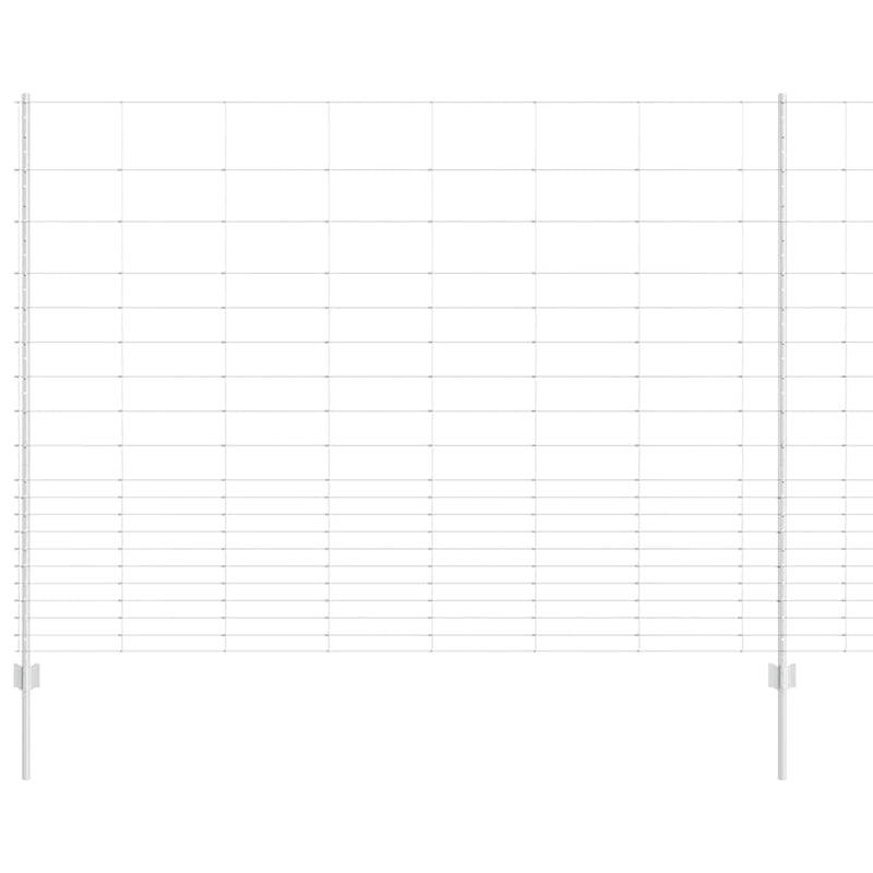 vidaXL Kerítés oszlopokkal Ezüst 1.6 x 25 m Acél