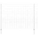 vidaXL Kerítés oszlopokkal Ezüst 1.6 x 25 m Acél