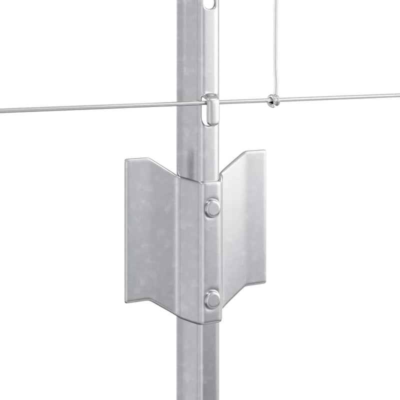 vidaXL Kerítés oszlopokkal Ezüst 0.8 x 50 m Acél
