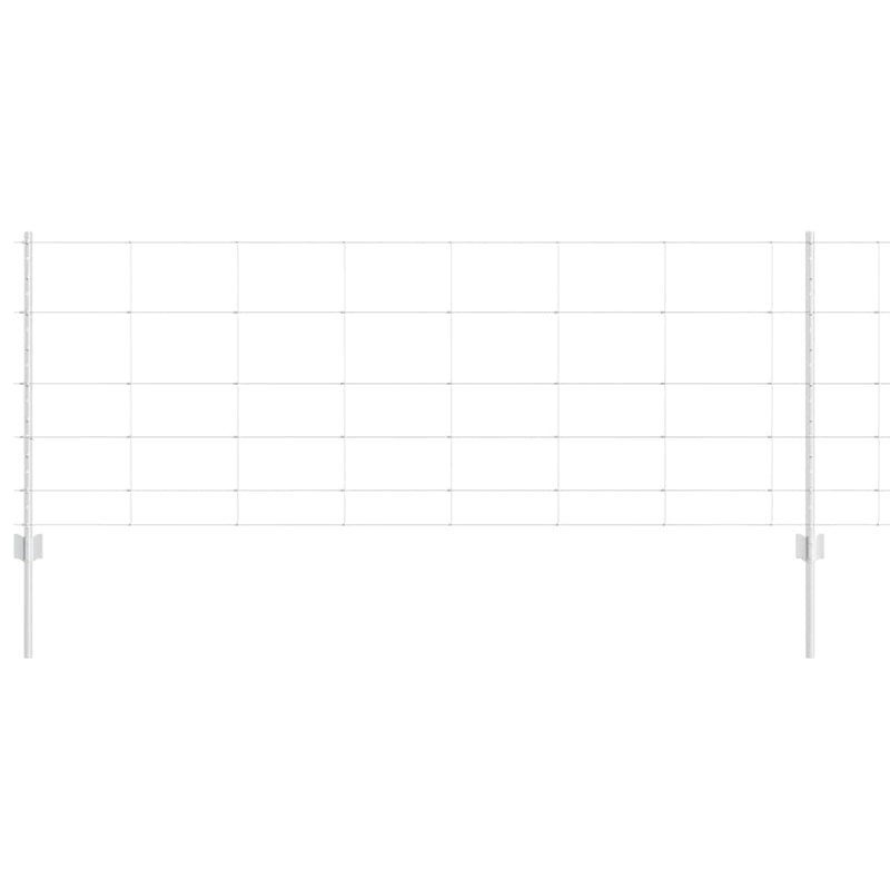 vidaXL Kerítés oszlopokkal Ezüst 0.8 x 50 m Acél
