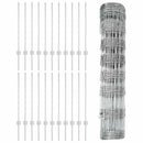 vidaXL Kerítés oszlopokkal Ezüst 0.8 x 50 m Acél