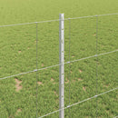 vidaXL Kerítés oszlopokkal Ezüst 1 x 50 m Acél