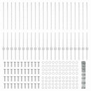 vidaXL Kerítés oszlopokkal Ezüst 1 x 50 m Acél