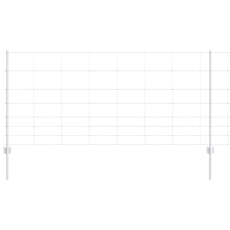 vidaXL Kerítés oszlopokkal Ezüst 1 x 50 m Acél