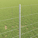 vidaXL Kerítés oszlopokkal Ezüst 1 x 50 m Acél