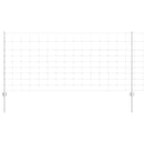 vidaXL Kerítés oszlopokkal Ezüst 1 x 50 m Acél
