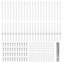 vidaXL Kerítés oszlopokkal Ezüst 1 x 50 m Acél