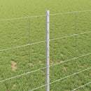 vidaXL Kerítés oszlopokkal Ezüst 1 x 50 m Acél