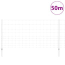 vidaXL Kerítés oszlopokkal Ezüst 1.2 x 50 m Acél