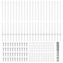 vidaXL Kerítés oszlopokkal Ezüst 1.2 x 50 m Acél