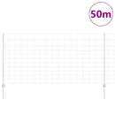 vidaXL Kerítés oszlopokkal Ezüst 1.2 x 50 m Acél