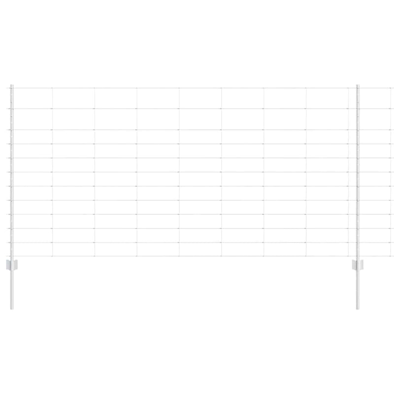 vidaXL Kerítés oszlopokkal Ezüst 1.2 x 50 m Acél