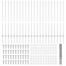 vidaXL Kerítés oszlopokkal Ezüst 1.2 x 50 m Acél