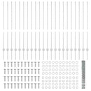 vidaXL Kerítés oszlopokkal Ezüst 1.2 x 50 m Acél