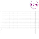 vidaXL Kültéri vadkerítés oszloppal 50 x 1,2 m Horganyzott Acél Ezüst