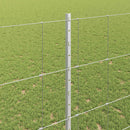 vidaXL Kerítés oszlopokkal Ezüst 1.4 x 50 m Acél