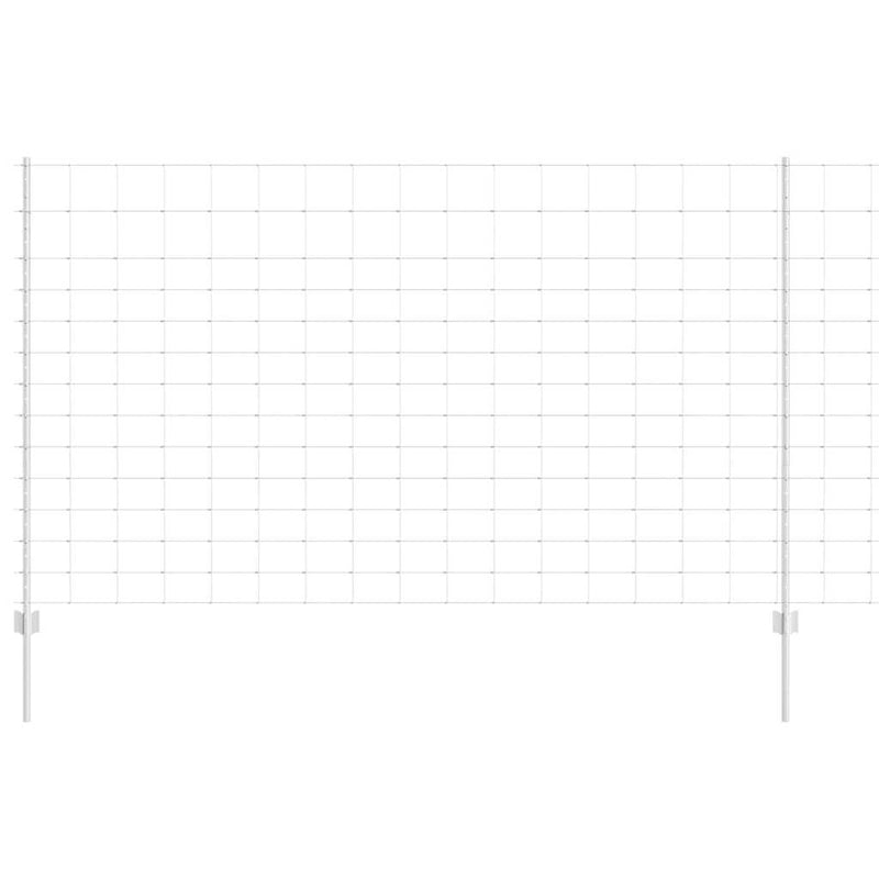 vidaXL Kerítés oszlopokkal Ezüst 1.4 x 50 m Acél
