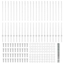 vidaXL Kerítés oszlopokkal Ezüst 1.4 x 50 m Acél