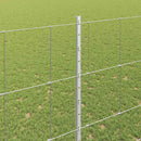 vidaXL Kerítés oszlopokkal Ezüst 1.5 x 50 m Acél