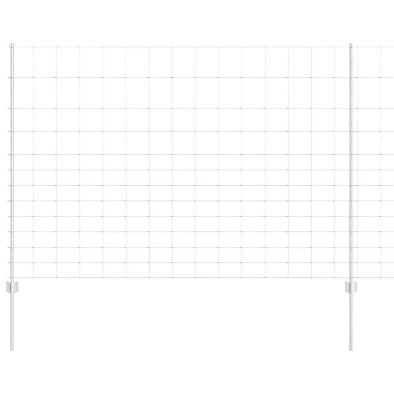 vidaXL Kerítés oszlopokkal Ezüst 1.5 x 50 m Acél