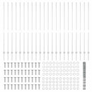 vidaXL Kerítés oszlopokkal Ezüst 1.5 x 50 m Acél