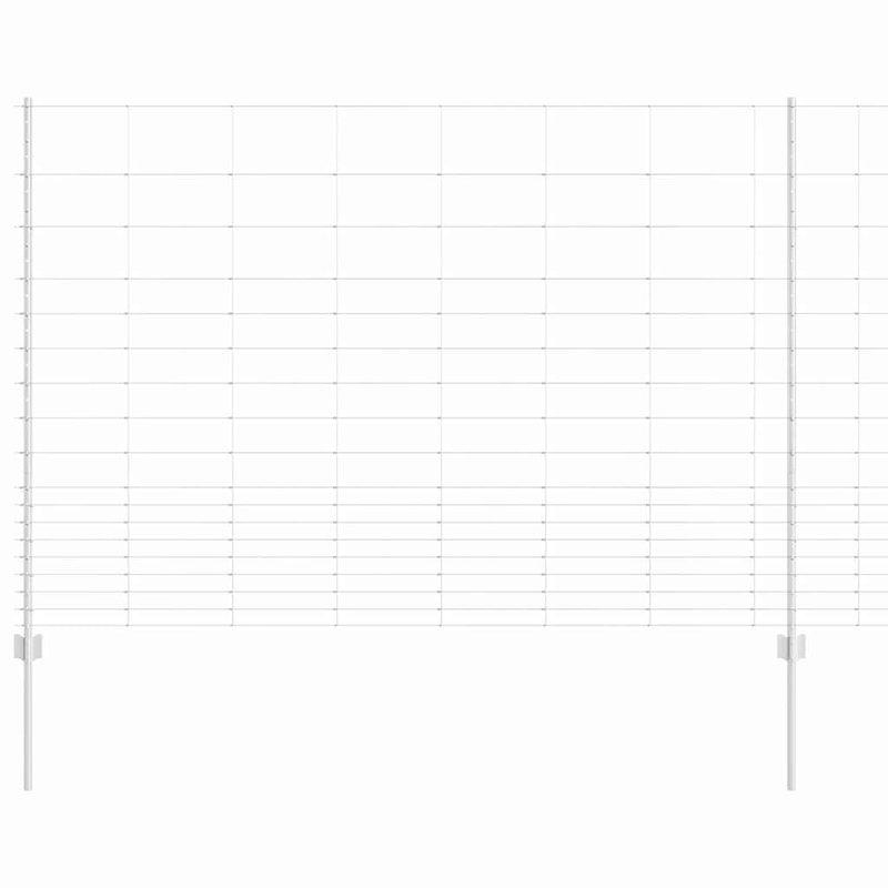 vidaXL Kerítés oszlopokkal Ezüst 1.5 x 50 m Acél