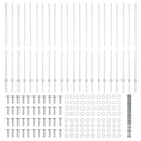 vidaXL Kerítés oszlopokkal Ezüst 1.5 x 50 m Acél