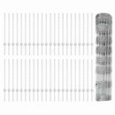 vidaXL Kerítés oszlopokkal Ezüst 0.8 x 100 m Acél