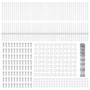 vidaXL Kerítés oszlopokkal Ezüst 1 x 100 m Acél