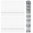 vidaXL Kerítés oszlopokkal Ezüst 1 x 100 m Acél